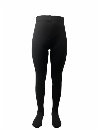 Legale Plush Lined Footed Tights - Black Perspective: front