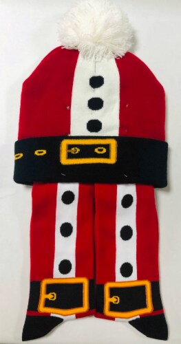 Legale Christmas Santa Beanie with Red Lights Perspective: front