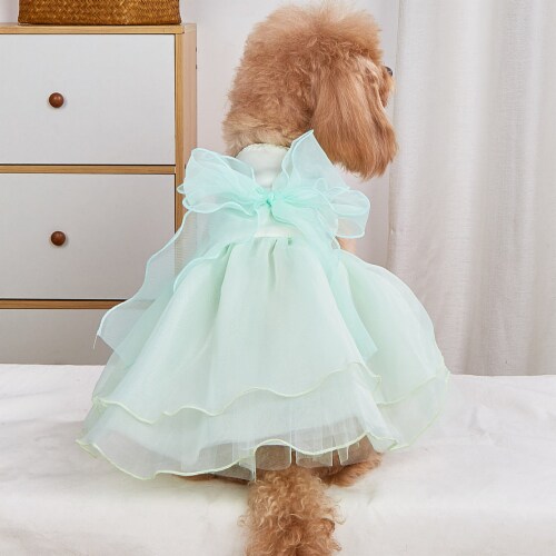 Luxury Dog Wedding Dress for Small Dogs Pet Prom Party Princess Costume in White S Dillons Food Stores