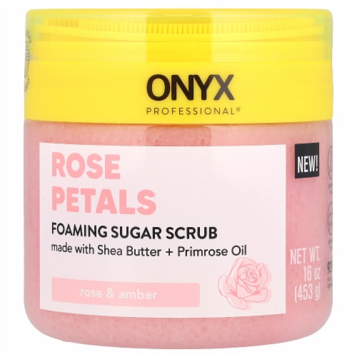Onyx Professional® Foaming Sugar Scrub - Rose Petals Perspective: front