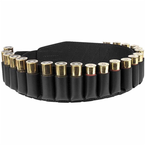 Leather Shotgun Shell Cartridge Bandolier Belt Holder 12 Gauge Hunting ...