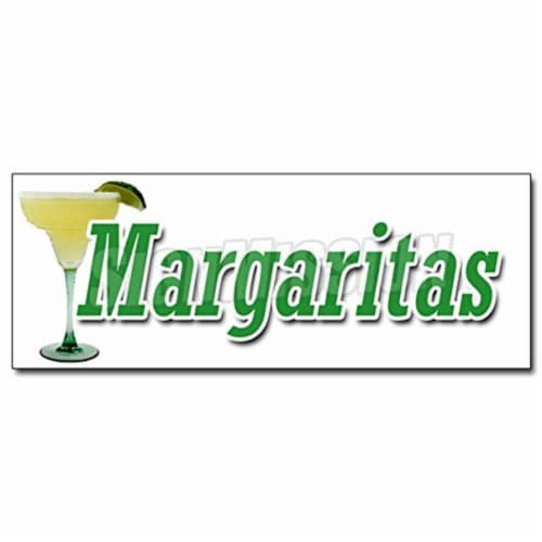 SignMission 12 in. Margaritas Decal Sticker - Frozen Drinks Huge 2 for 1 Happy Hour Sangria Perspective: front