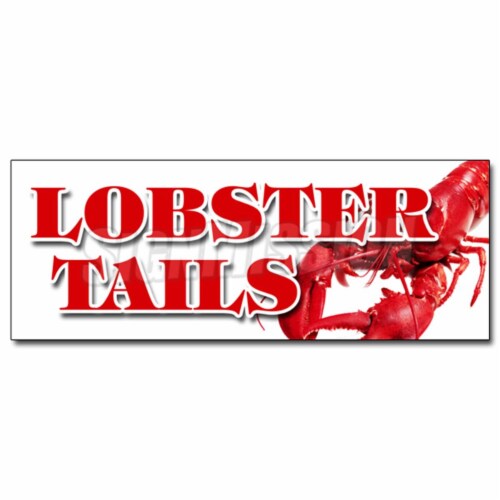 SignMission 36 in. Lobster Tails Decal Sticker - Seafood Fresh Dinner Special Catch Caught Perspective: front