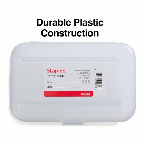 Staples Pencil Box Translucent Clear 472593 1 Fred Meyer