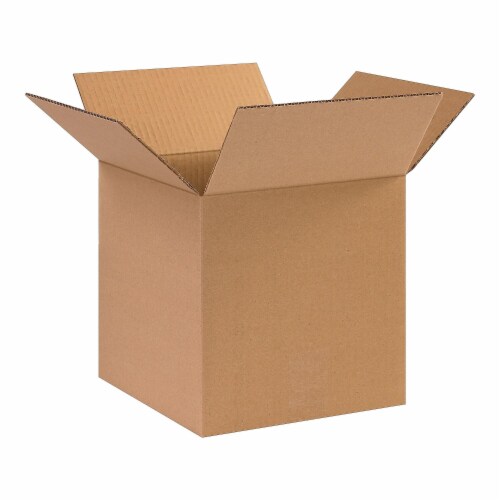 SI Products 10 x 10 x 10 Shipping Boxes ECT Rated 101010 Perspective: front