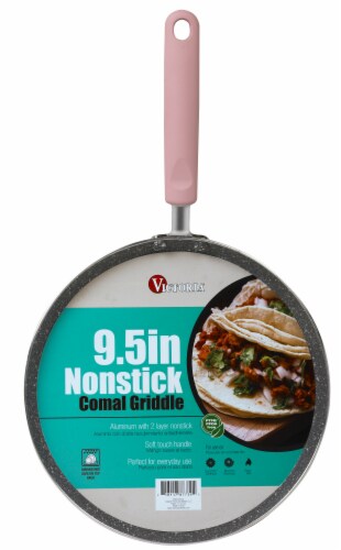 Victoria Soft Touch Handle Nonstick Comal Griddle Perspective: front