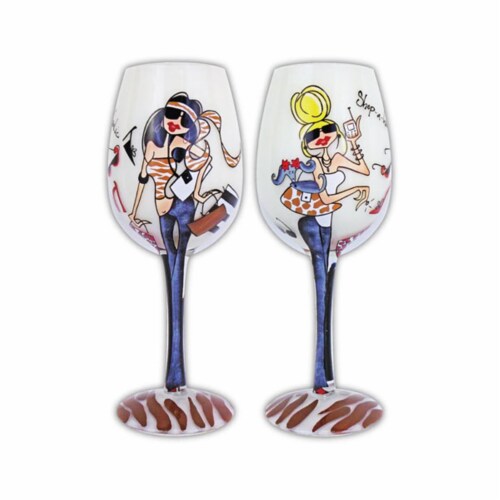 Bottoms Up - 95 and Sunny WGSHOPAHOLIC Wine Glass, Shop A Holic Perspective: front
