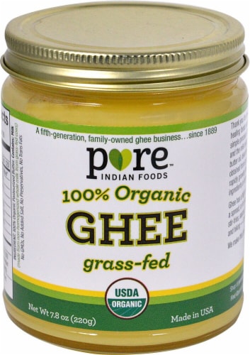 Pure Indian Foods Organic Grass-Fed Ghee Perspective: front