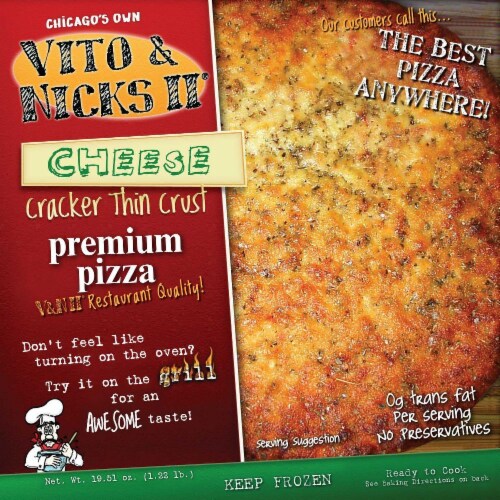 Vito and Nicks II® Thin Crust Cheese Pizza Perspective: front
