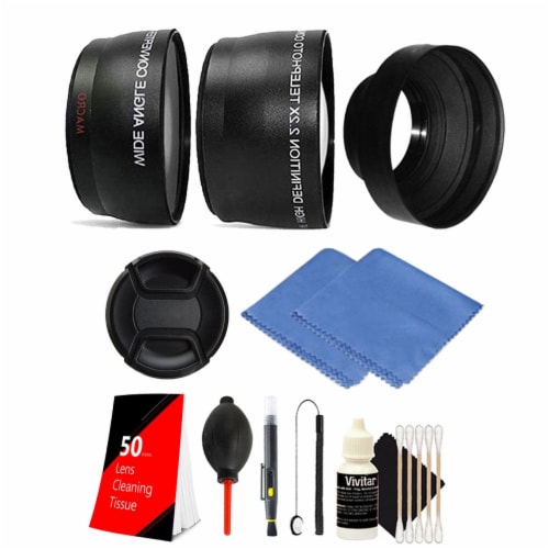 52mm Telephoto And Wide Angle Lens With Accessory Kit For Nikon Dslr Cameras Perspective: front