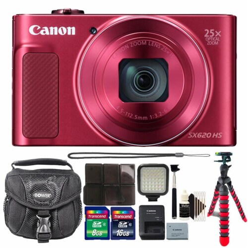 Canon Powershot Sx620 Hs 20.2mp Digital Camera Red With Led Video