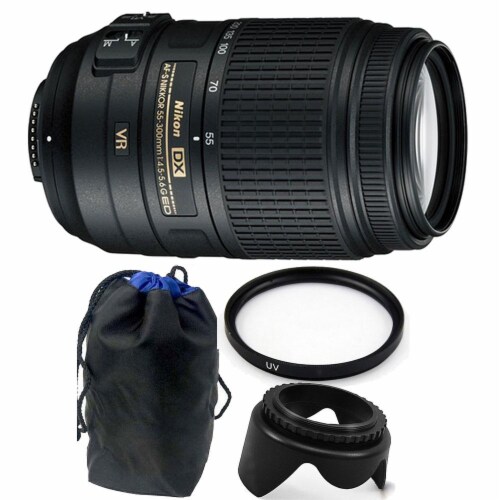 Nikon Af-s Dx Nikkor 55-300mm F/4.5-5.6g Ed Vr Lens + 58mm Uv