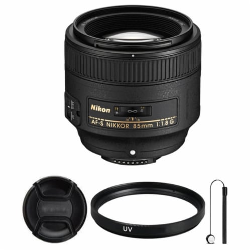 Nikon Af-s Nikkor 85mm F/1.8g Lens + 67mm Uv Filter + Lens Cap +
