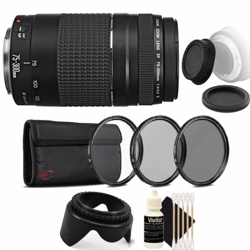 Canon Ef 75 300mm F 4 5 6 Iii Lens With Accessory Kit For Canon Digital Slr Cameras 1 Qfc