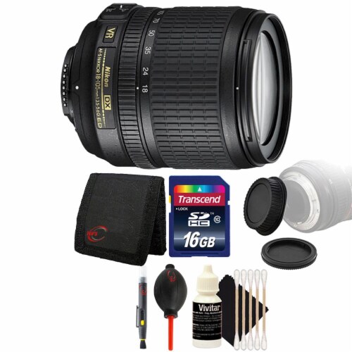 Nikon Af S Dx Nikkor 18 105mm F 3 5 5 6g Ed Vr Lens With Accessories For Nikon Dslr Cameras 1 Kroger