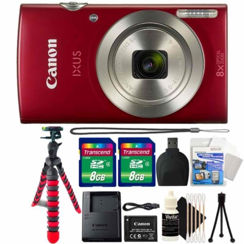 Canon Ixus 185 / Elph 180 20mp Digital Camera Red With 32gb Memory Card, 1  - Kroger