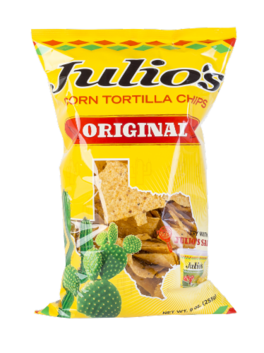 Julio's Original Corn Tortilla Chips Perspective: front
