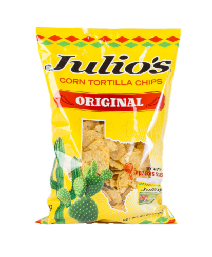 Julio's® Original Corn Tortilla Chips Perspective: front