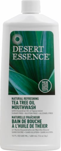 Desert Essence Tea Tree Oil Mouthwash Perspective: front