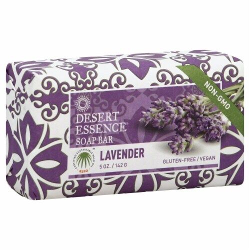 Desert Essence Lavender Bar Soap Perspective: front