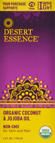 Desert Essence Organic Coconut & Jojoba Oil Perspective: front