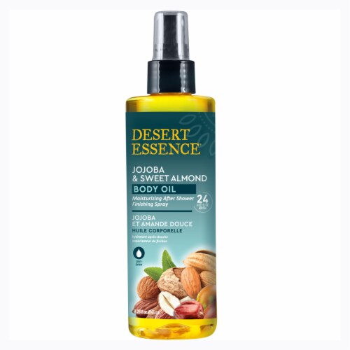 Desert Essence Jojoba & Sweet Almond Body Oil Perspective: front