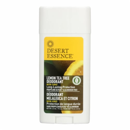 Desert Essence Lemon Tea Tree Deodorant Perspective: front