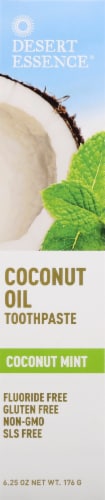 Desert Essence Coconut Oil Toothpaste Perspective: front