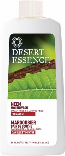 Desert Essence  Natural Neem Mouthwash   Cinnamint Perspective: front