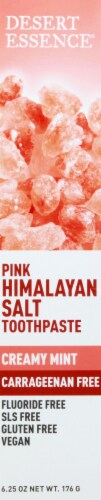 Desert Essence Creamy Mint Flavor Pink Himalayan Salt Toothpaste Perspective: front