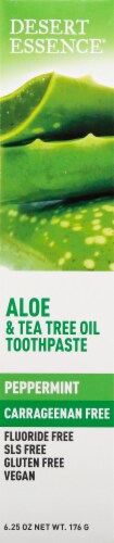 Desert Essence Aloe & Tea Tree Oil Peppermint Toothpaste Perspective: front