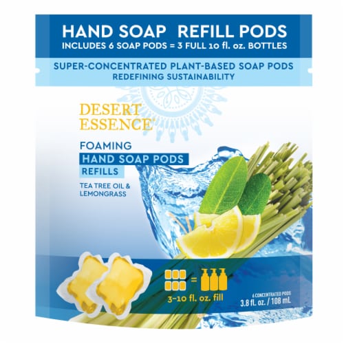 Desert Essence Lemongrass Foaming Hand Wash Pods Perspective: front