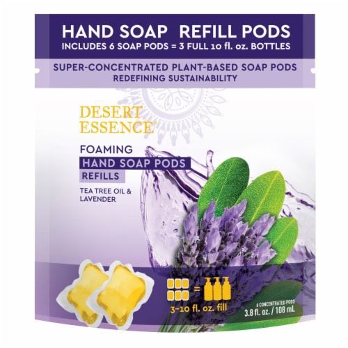 Desert Essence Lavender Foaming Hand Wash Pods Perspective: front