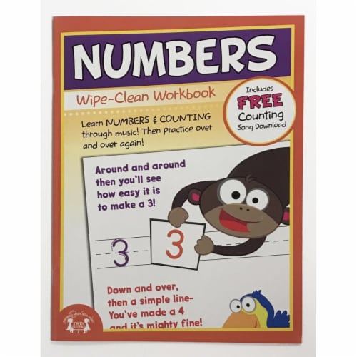 Creative Teaching Materials TW1234 Numbers Wipe Clean Workbook Perspective: front