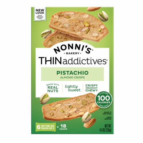 Nonni's® THINaddictives® Pistachio Almond Crisps Perspective: front