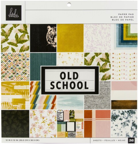 Heidi Swapp Single-Sided Paper Pad 12"X12" 36/Pkg-Old School Perspective: front