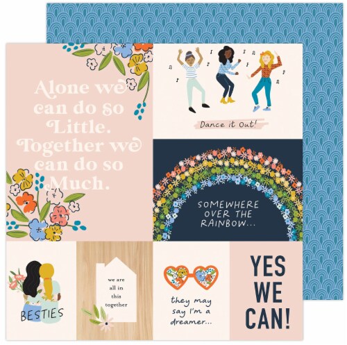 Jen Hadfield Reaching Out Double-Sided Cardstock 12"X12"-Better Together Perspective: front