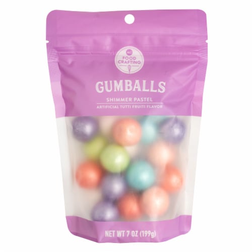 AC Food Crafting Shimmer Pastel Tutti Fruiti Flavor Gumballs Perspective: front