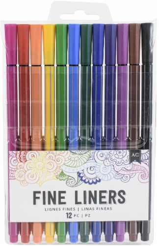 American Crafts Fine Liners Markers 12/Pkg, 1 count - Fred Meyer