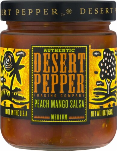 Desert Pepper Trading Peach Mango Medium Salsa Perspective: front