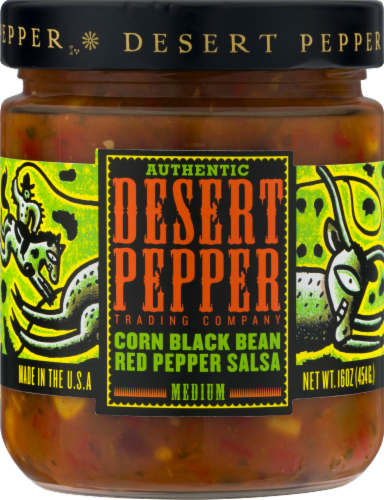 Desert Pepper Trading Corn Black Bean Red Pepper Medium Salsa