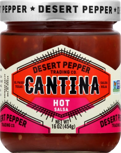 Desert Pepper Trading Cantina Hot Red Salsa Perspective: front