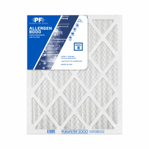PuraFilter 2000™ Air Filter - White Perspective: front