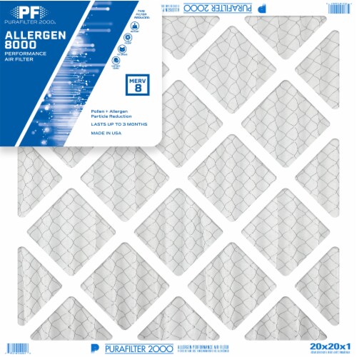 PuraFilter 2000® Pollen & Allergen Performance Air Filter Perspective: front