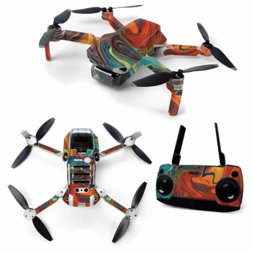 MightySkins DJMAVMIN-Lava Water Skin for DJI Mavic Mini Portable Drone Quadcopter - Lava Wate Perspective: front