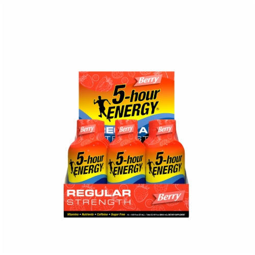5-Hour Energy Berry Energy Drink Supplement Perspective: front