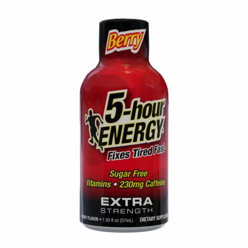 5-Hour® Extra Strength Berry Energy Drink Shot Bottle Perspective: front