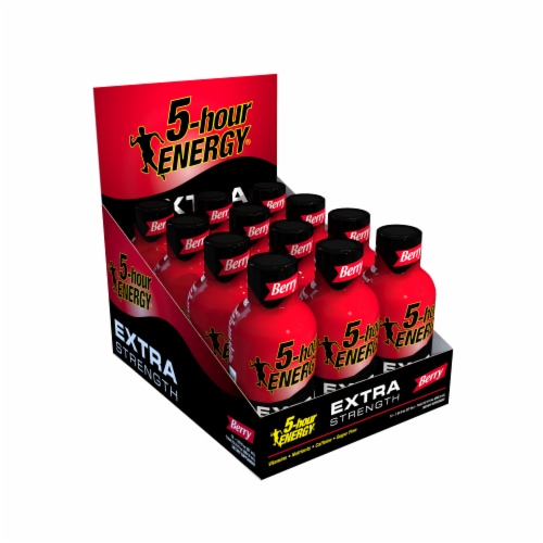 5-Hour Energy® Berry Flavored Extra Strength Energy Supplement Perspective: front