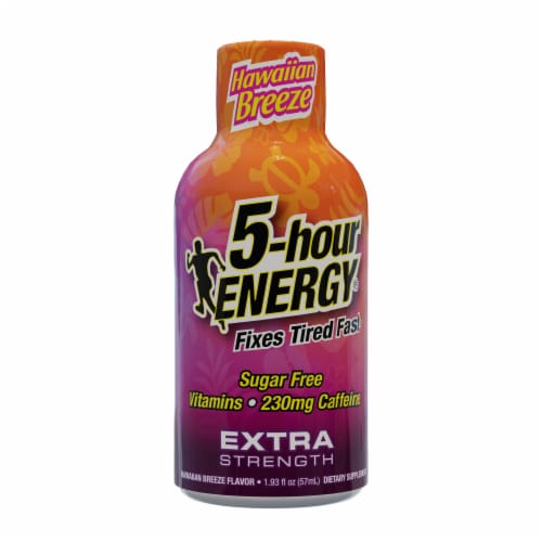 5-Hour® Extra Strength Hawaiian Breeze Energy Drink Shot Bottle Perspective: front