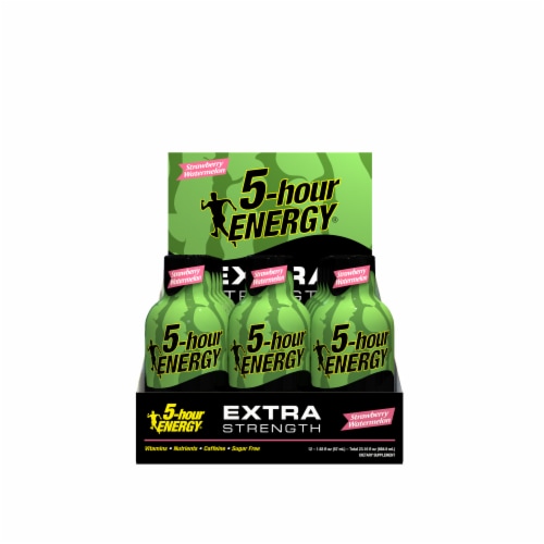 5-Hour Energy Extra Strength Strawberry Watermelon Supplements Perspective: front